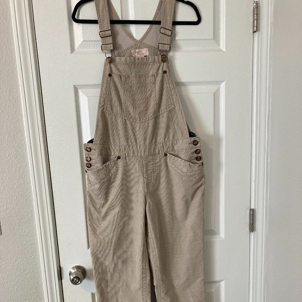 VINTAGE CANDIES KHAKI CORDUROY OVERALLS
